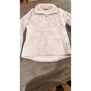 The North Face Osito Quarter Zip Fleece Pullover Cream Beige Womens Small
